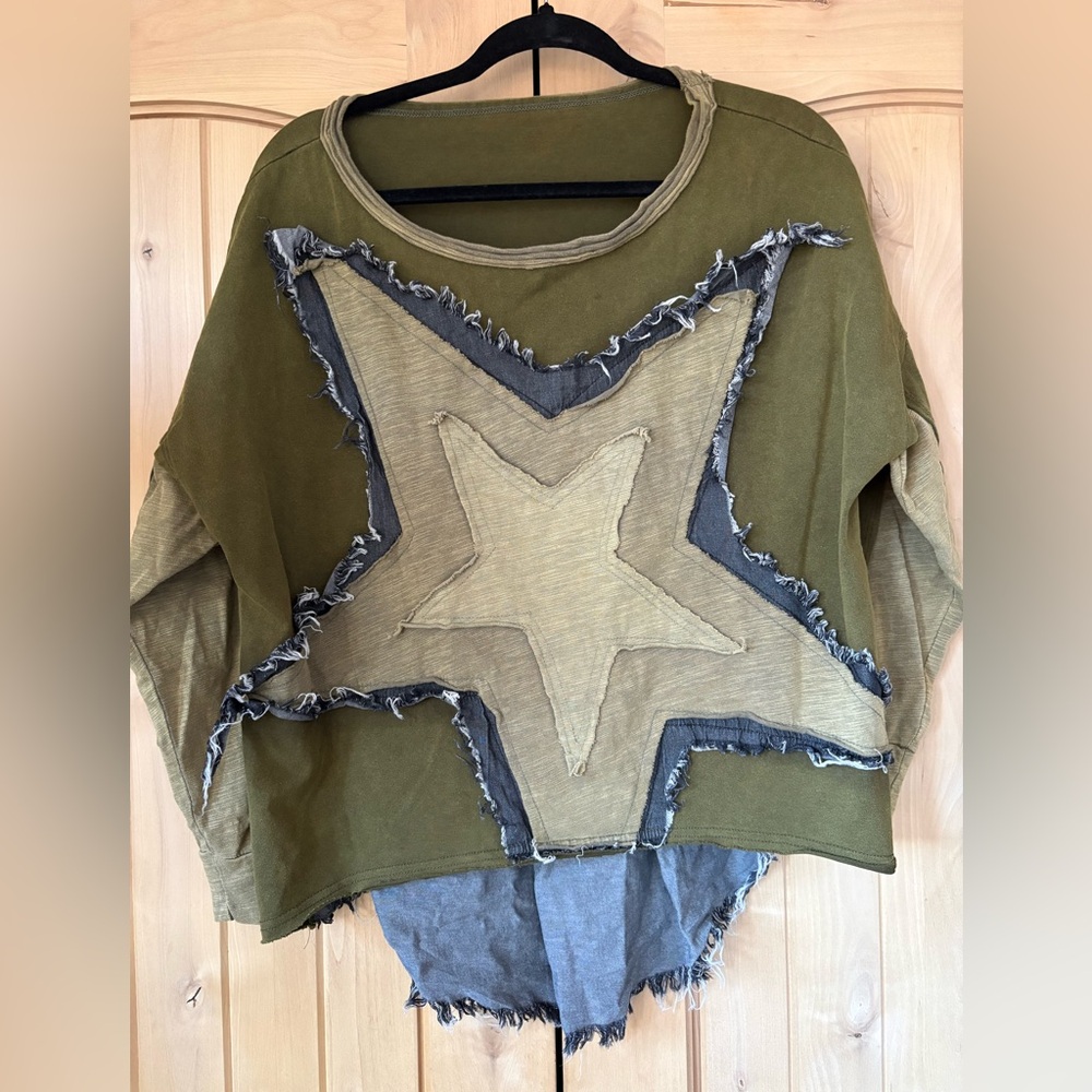 Star Patch Shirt Green Multi - image 11